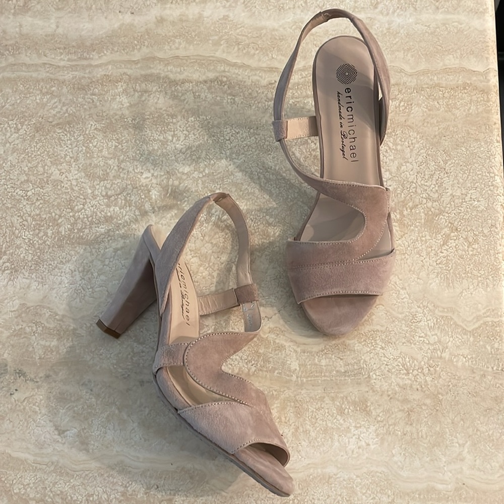 Eric Michael - Scarlet Nude Suede Heels